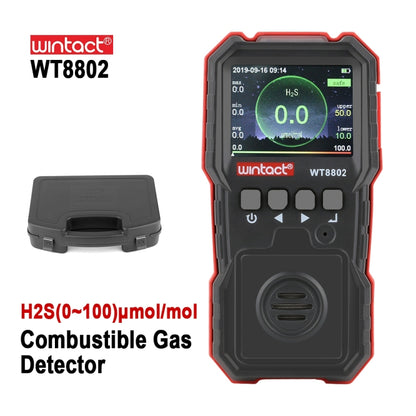 WINTACT WT8802 Hydrogen Sulfide Monitor Professional Rechargeable Gas Sensor High Sensitive Digital Sound-light Vibration Alarm H2S Detector - Gas Monitor by BENETECH | Online Shopping South Africa | PMC Jewellery | Buy Now Pay Later Mobicred