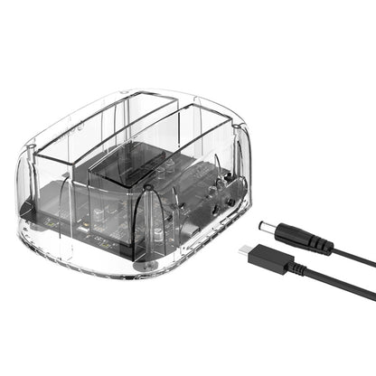 ORICO 6239C3 2.5/3.5inch 2 Bay Transparent Type-C Hard Drive Dock - HDD Enclosure by ORICO | Online Shopping South Africa | PMC Jewellery | Buy Now Pay Later Mobicred