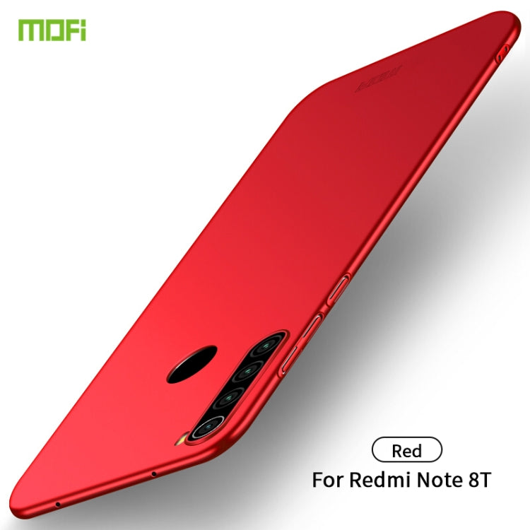 For Xiaomi RedMi Note8T MOFI Frosted PC Ultra-thin Hard Case(Red) - Xiaomi Cases by MOFI | Online Shopping South Africa | PMC Jewellery