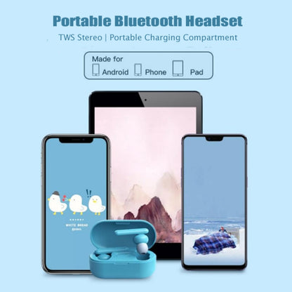 T10 Mini Touch Control Hifi TWS Wireless Bluetooth Earphones With Mic & Charger Box(Blue) - TWS Earphone by PMC Jewellery | Online Shopping South Africa | PMC Jewellery | Buy Now Pay Later Mobicred