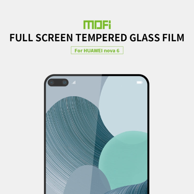 For Huawei Nova 6 MOFI 9H 2.5D Full Screen Tempered Glass Film(Black) - Huawei Tempered Glass by MOFI | Online Shopping South Africa | PMC Jewellery