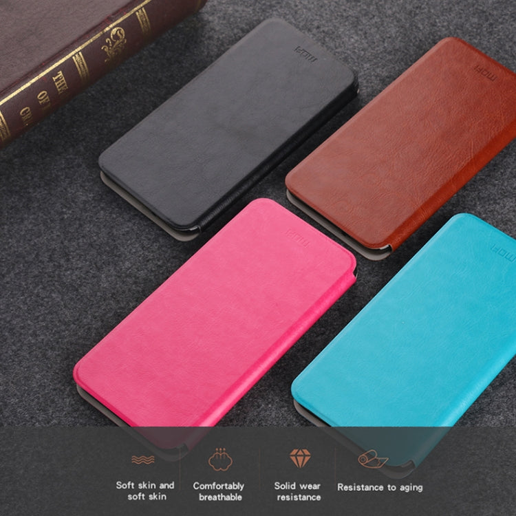 For Xiaomi RedMi K30 MOFI Rui Series Classical Leather Flip Leather Case With Bracket Embedded Steel Plate All-inclusive(Brown) - Xiaomi Cases by MOFI | Online Shopping South Africa | PMC Jewellery