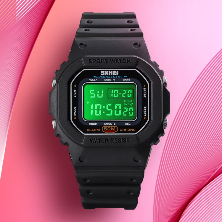 Skmei 1608 Multi-Function Student Electronic Watch Waterproof Timing Silicone Sports Watch(Blue) - free shipping - PMC TechLife - Order now!