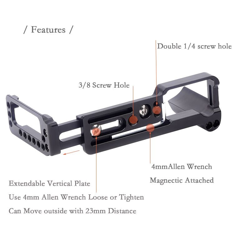 Vertical Shoot Quick Release L Plate Bracket Base Holder for FUJIFILM X Pro 3 - free shipping - PMC TechLife - Order now!