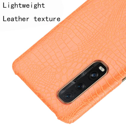 For Oppo Find X2 Pro Shockproof Crocodile Texture PC + PU Case(Orange) - OPPO Cases by PMC Jewellery | Online Shopping South Africa | PMC Jewellery | Buy Now Pay Later Mobicred