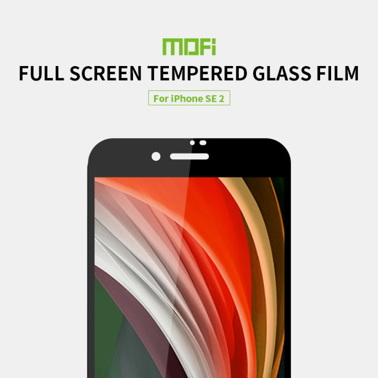 For iPhone SE 2020 MOFI 9H 2.5D Full Screen Tempered Glass Film(Black) - iPhone SE 2022 / 2020 Tempered Glass by MOFI | Online Shopping South Africa | PMC TechLife | Buy Now Pay Later Mobicred