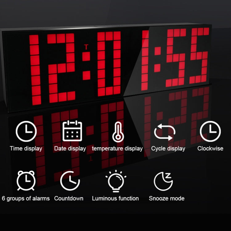Digital Electronic Alarm Clock Creative LED Desk Clock US Plug, Style:6 Digits 5 Segments(Blue Light) - Alarm Clocks by PMc TechLife | Online Shopping South Africa | PMc TechLife | Buy Now Pay Later Mobicred