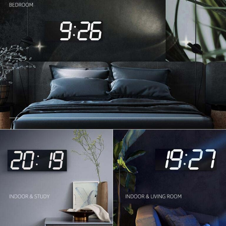 Wall Sticker LED Wall Clock Decorative Clock Creative Acrylic Mirror Clock US Plug, Style:Remote Version Sealed Box(Gold Font) - Wall Clock by PMc TechLife | Online Shopping South Africa | PMc TechLife | Buy Now Pay Later Mobicred