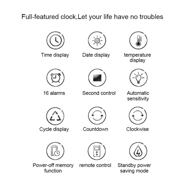 Multifunctional LED Wall Clock Creative Digital Clock, Style:Hollow Remote Control(White Font) - Wall Clock by PMc TechLife | Online Shopping South Africa | PMc TechLife | Buy Now Pay Later Mobicred