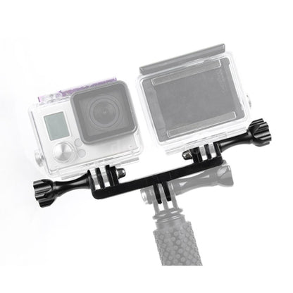 Double Bracket with Screw Mount Adapter for GoPro Hero11 Black / HERO10 Black /9 Black /8 Black /7 /6 /5 /5 Session /4 Session /4 /3+ /3 /2 /1, DJI Osmo Action and Other Action Cameras - Connection Mount by PMC Jewellery | Online Shopping South Africa | PMC Jewellery | Buy Now Pay Later Mobicred