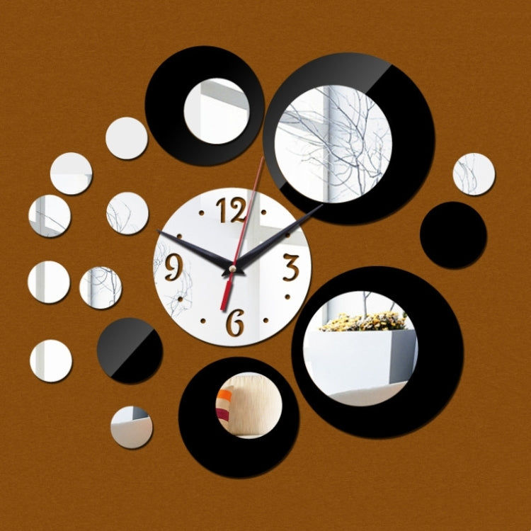3D Stereo Decorative Clock Acrylic Digital Mirror Wall Sticker Wall Clock(Silver Black) - free shipping - PMc TechLife - Order now!