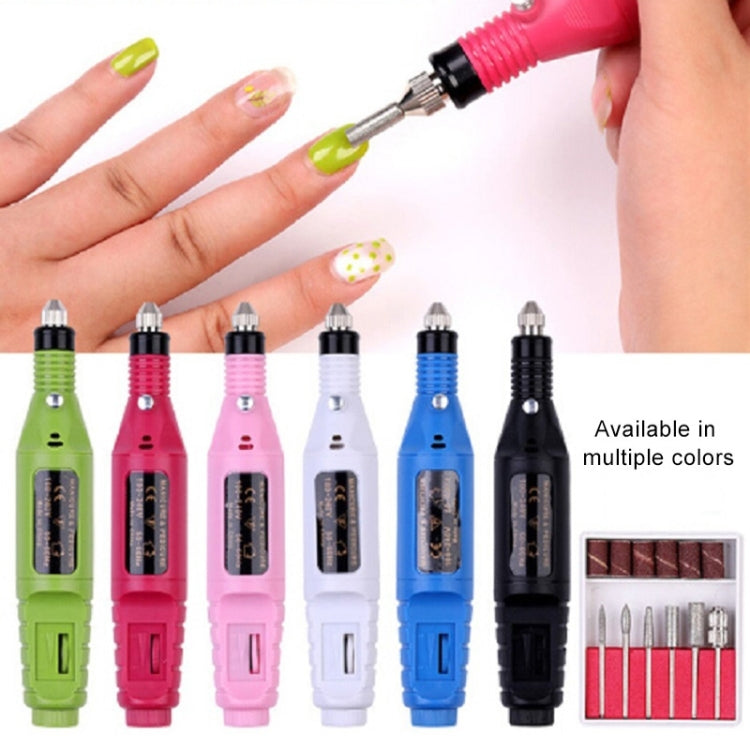 1 Set Power Professional Electric Manicure Machine Pen Pedicure Nail File Nail Tools 6 bits Drill Nail Drill Machine(US White) - Grinding Tools & Accessories by PMC Jewellery | Online Shopping South Africa | PMC Jewellery | Buy Now Pay Later Mobicred