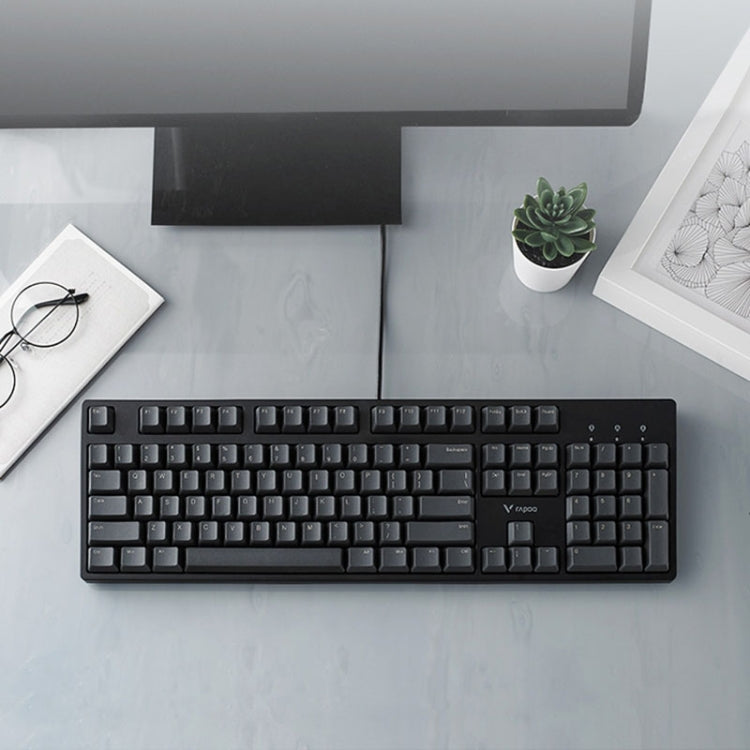 Rapoo V860 Desktop Wired Gaming Mechanical Keyboard, Specifications:87 Keys(Black Shaft) - free shipping - PMC Jewellery - Order now!