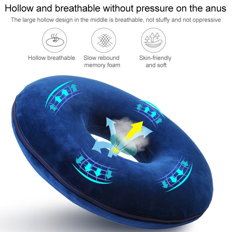Anti-Decubitus Cushion Memory Foam Circle Chair Cushion(Navy) - Cushions & Pillows by PMC Jewellery | Online Shopping South Africa | PMC Jewellery | Buy Now Pay Later Mobicred