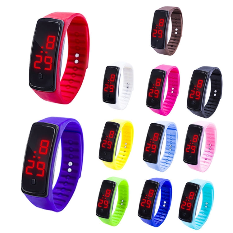 LED Digital Display Silicone Bracelet Children Electronic Watch(Light Blue) - Silicone Strap Watches by PMC Jewellery | Online Shopping South Africa | PMC Jewellery | Buy Now Pay Later Mobicred