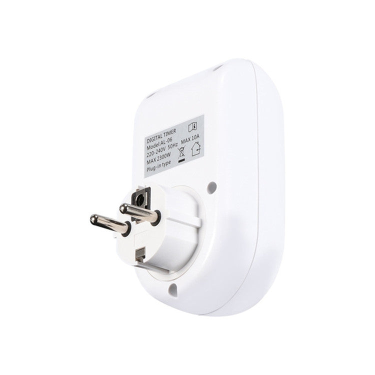 AL-06  220-240V  Digital Timer  Switch Socket, EU Plug - Energy Saving Timer Socket by PMC TechLife | Online Shopping South Africa | PMC TechLife | Buy Now Pay Later Mobicred