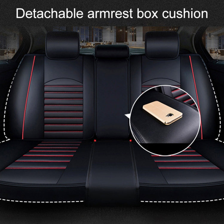 Universal PU Leather Car Seat Cover Beige Deluxe - Seat Accessories by PMC Jewellery | Online Shopping South Africa | PMC Jewellery | Buy Now Pay Later Mobicred