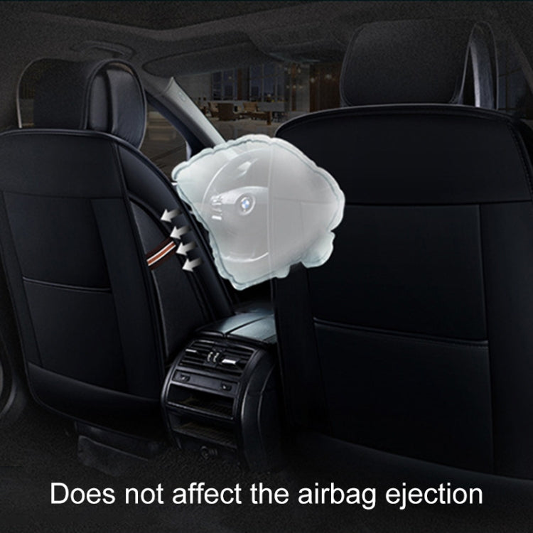 Universal PU Leather Car Seat Cover Beige Deluxe - Seat Accessories by PMC TechLife | Online Shopping South Africa | PMC TechLife | Buy Now Pay Later Mobicred