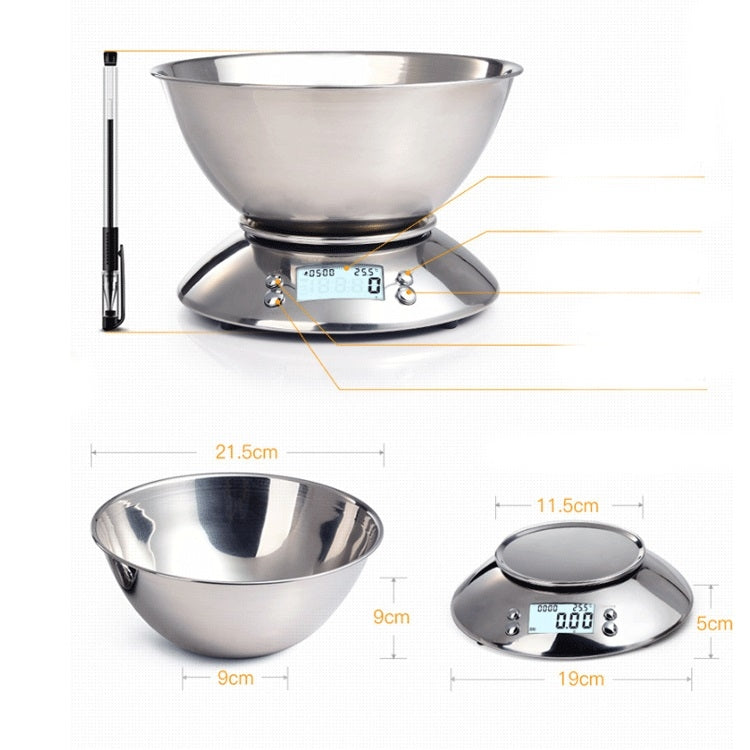 Kitchen High Precision Stainless Steel LCD Digital Scale Measuring Tools(Silver) - Kitchen Scales by PMC Jewellery | Online Shopping South Africa | PMC Jewellery | Buy Now Pay Later Mobicred