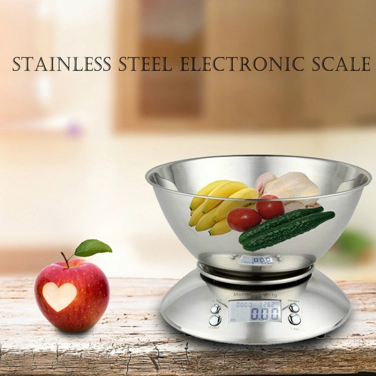 Kitchen High Precision Stainless Steel LCD Digital Scale Measuring Tools(Silver) - Kitchen Scales by PMC Jewellery | Online Shopping South Africa | PMC Jewellery | Buy Now Pay Later Mobicred