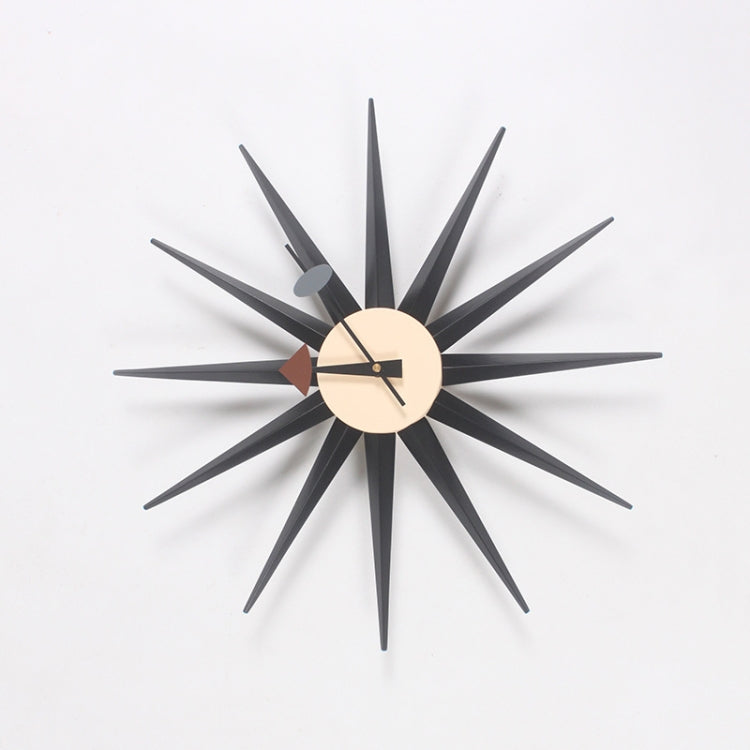 48cm Simple Modern Sun Clock Creative Home Accessories Wall Clock(Black Pole) - Wall Clock by PMc TechLife | Online Shopping South Africa | PMc TechLife | Buy Now Pay Later Mobicred