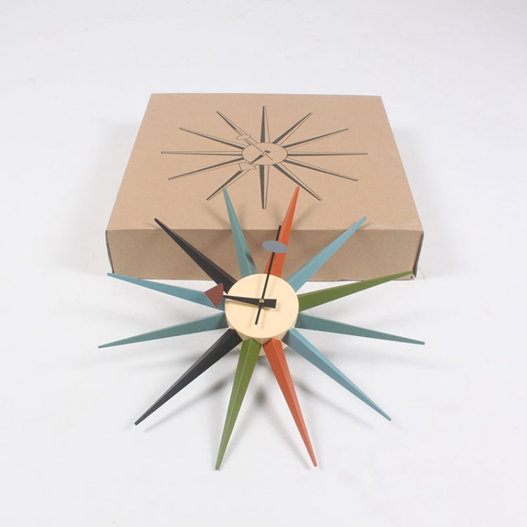 48cm Simple Modern Sun Clock Creative Home Accessories Wall Clock(Orange Pole) - Wall Clock by PMc TechLife | Online Shopping South Africa | PMc TechLife | Buy Now Pay Later Mobicred