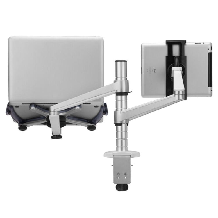 OA-9X Aluminum Alloy Height Adjustable Universal Rotation Double Arm Holder Notebook Tablet Combination Stand - Laptop Stand by PMC Jewellery | Online Shopping South Africa | PMC Jewellery