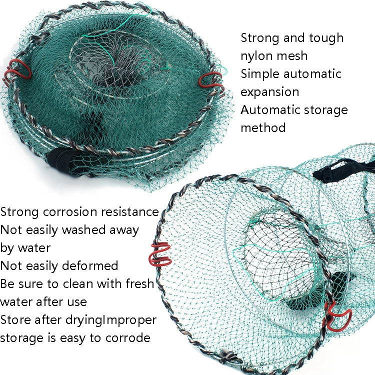 Spring Cage Fishing Net Automatic Folding Shrimp Cage Round Spring Fish Net(Special Mesh Large) - Fishing Net by PMC Jewellery | Online Shopping South Africa | PMC Jewellery