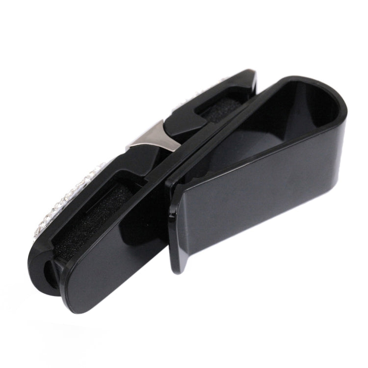 Diamond Mounted Rotating Car Glasses Clip Card Paper Holder Clips(AB Color) - Sunglasses & Glasses Clips by Dabond | Online Shopping South Africa | PMC Jewellery | Buy Now Pay Later Mobicred