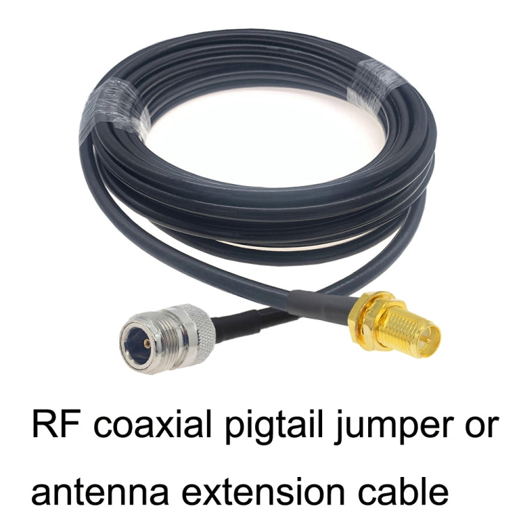 RP-SMA Female to N Female RG58 Coaxial Adapter Cable, Cable Length:10m - Connectors by PMC Jewellery | Online Shopping South Africa | PMC Jewellery | Buy Now Pay Later Mobicred