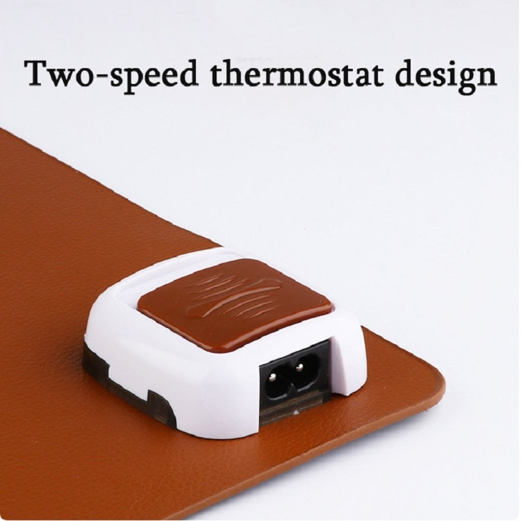 220V Electric Hot Plate Writing Desk Warm Table Mat Blanket Office Mouse Heating Warm Computer Hand Warmer Desktop Heating Plate, Color:Brown Big Size, CN Plug - Mouse Pads by PMC Jewellery | Online Shopping South Africa | PMC Jewellery | Buy Now Pay Later Mobicred