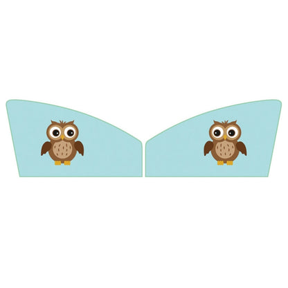 1 Pair Car Window Magnet Sunshade Curtain Heat Insulation Sun Block(Blue Owl) - Sound & Heat Insulation Cotton by PMC Jewellery | Online Shopping South Africa | PMC Jewellery | Buy Now Pay Later Mobicred