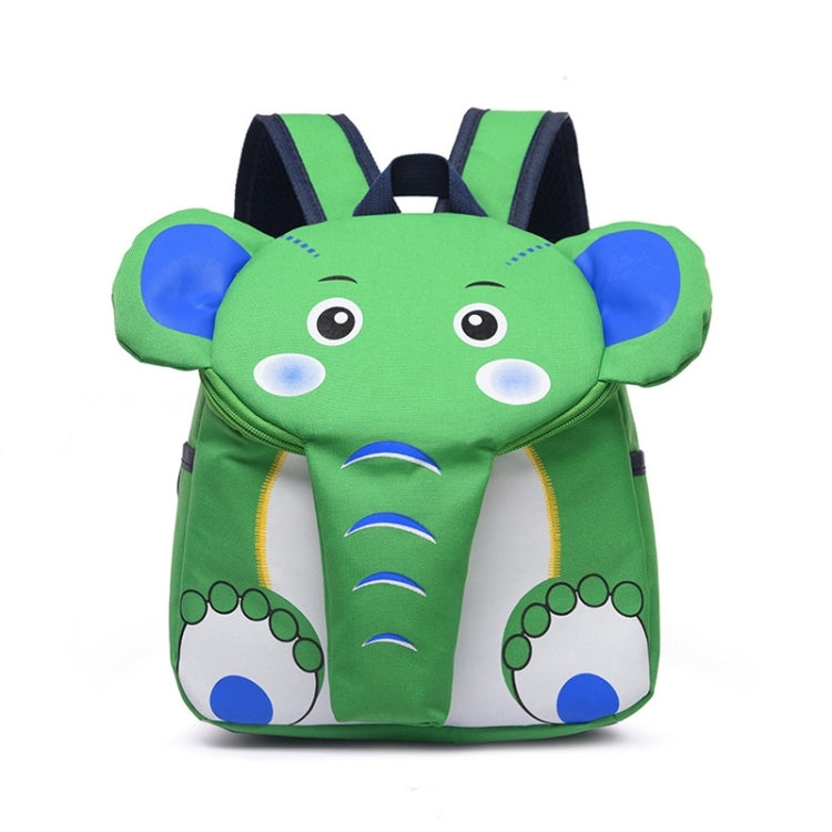 Elephant School Backpack for Children Cute 3D Animal Kids School Bags Boys Girls Schoolbag(Green) - Kids Bags by PMC Jewellery | Online Shopping South Africa | PMC Jewellery