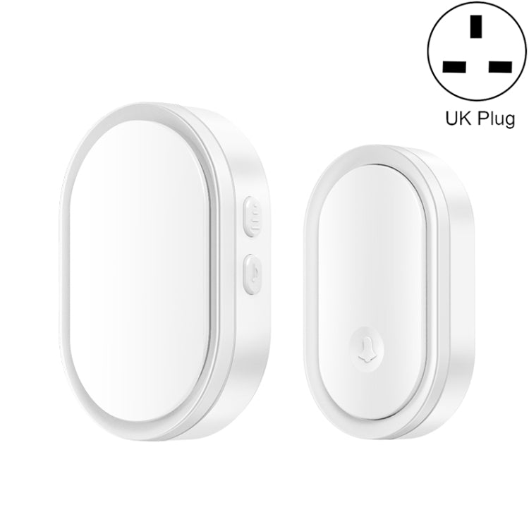 CACAZI A99 Home Smart Remote Control Doorbell Elderly Pager, Style:UK Plug(White) - Wireless Doorbell by CACAZI | Online Shopping South Africa | PMC Jewellery | Buy Now Pay Later Mobicred