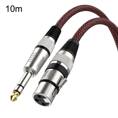 10m Red and Black Net TRS 6.35mm Male To Caron Female Microphone XLR Balance Cable - Microphone Audio Cable & Connector by PMC Jewellery | Online Shopping South Africa | PMC Jewellery | Buy Now Pay Later Mobicred