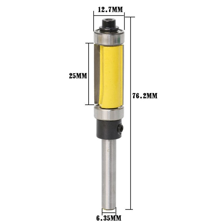 Double Bearing Trimming Knife Woodworking Milling Cutter, Style:1/4x1/2x25cm Yellow - Others by PMC Jewellery | Online Shopping South Africa | PMC Jewellery | Buy Now Pay Later Mobicred