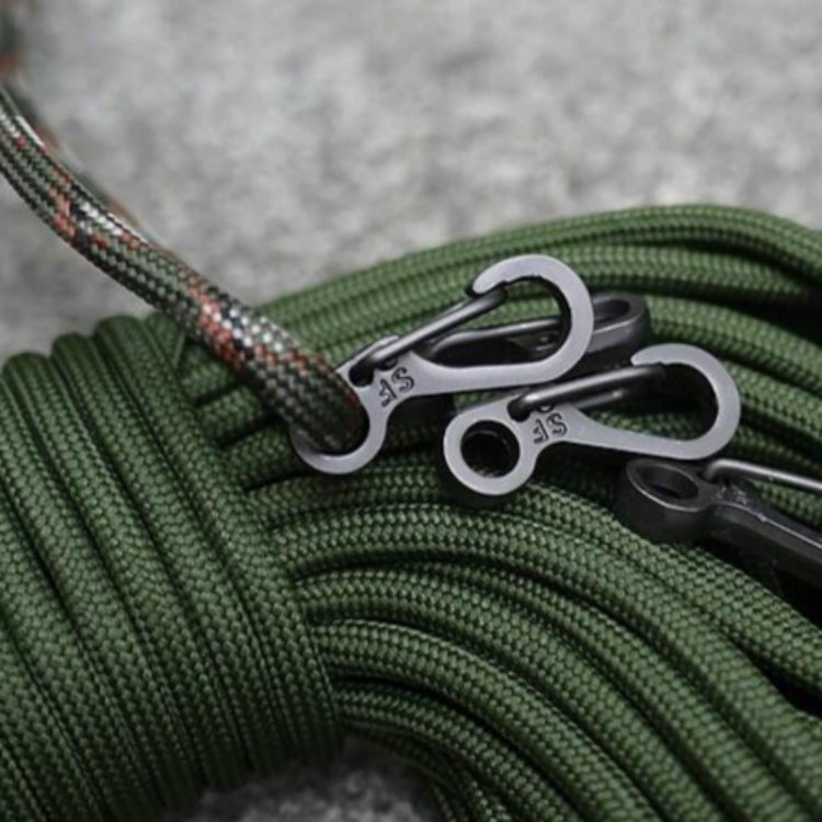 10 PCS SF Version Simple Mini Spring Hanging Buckle Keychain Buckle, Suitable for within 5mm Umbrella Rope(Silver) - Mountaineering Outfit by PMC TechLife | Online Shopping South Africa | PMC TechLife | Buy Now Pay Later Mobicred