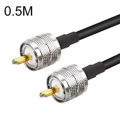 UHF Male To UHF Male RG58 Coaxial Adapter Cable, Cable Length:0.5m - Connectors by PMC Jewellery | Online Shopping South Africa | PMC Jewellery