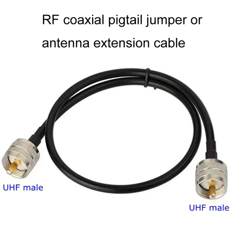 UHF Male To UHF Male RG58 Coaxial Adapter Cable, Cable Length:0.5m - Connectors by PMC Jewellery | Online Shopping South Africa | PMC Jewellery
