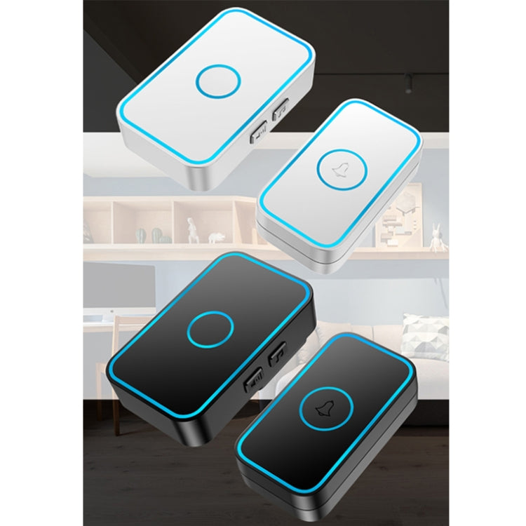 CACAZI A78 Long-Distance Wireless Doorbell Intelligent Remote Control Electronic Doorbell, Style:EU Plug(Bright White) - Wireless Doorbell by CACAZI | Online Shopping South Africa | PMC Jewellery | Buy Now Pay Later Mobicred