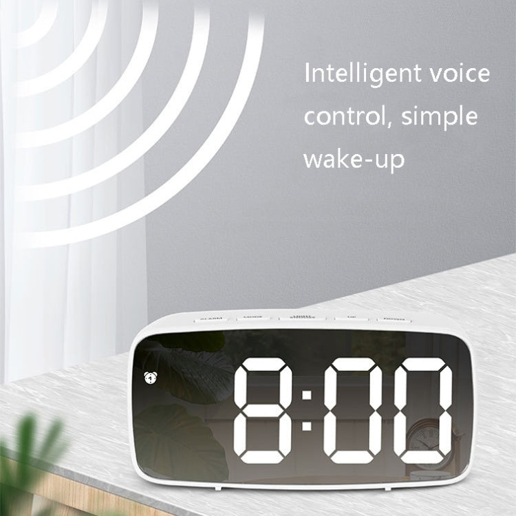 Battery Plug-In Dual-Purpose LED Clock Bedside Alarm Clock, Rectangular Black Surface White Light - Alarm Clocks by PMc TechLife | Online Shopping South Africa | PMc TechLife | Buy Now Pay Later Mobicred