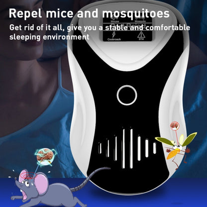 Ultrasonic Multifunctional Mouse Repeller Energy-Saving Silent Insect Repeller, Plug Type:US Plug(Black White) - Repellents by PMC Jewellery | Online Shopping South Africa | PMC Jewellery | Buy Now Pay Later Mobicred