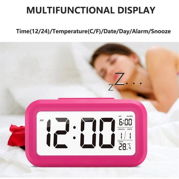 Temperature Type Lazy Snooze Alarm Mute Backlit Electronic Clock(Blue) - Alarm Clocks by PMc TechLife | Online Shopping South Africa | PMc TechLife | Buy Now Pay Later Mobicred