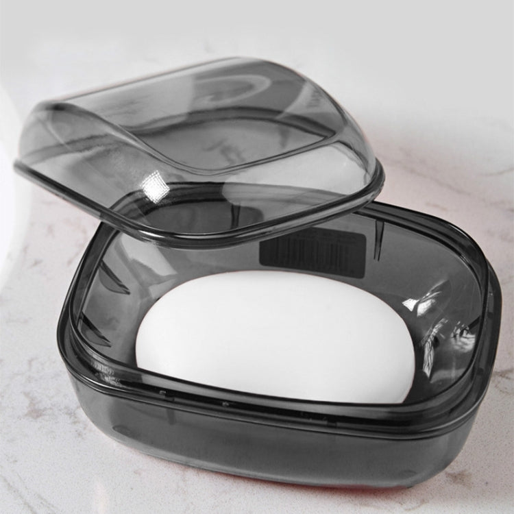 Bathroom Soap Box Transparent With Lid Drain Seal Travel Portable Double Layer Laundry Soap Box(Gray) - Storage Boxes by PMC TechLife | Online Shopping South Africa | PMC TechLife | Buy Now Pay Later Mobicred