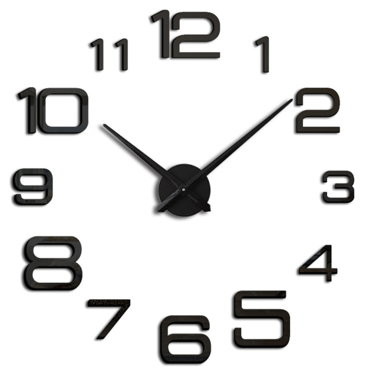 Acrylic Digital Wall Clock Home Living Room Wall Sticker Clock(Black) - DIY Clocks by PMc TechLife | Online Shopping South Africa | PMc TechLife | Buy Now Pay Later Mobicred