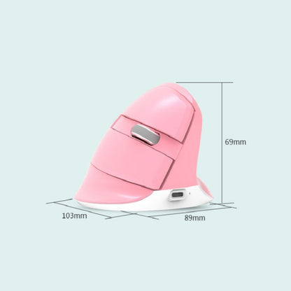 DELUX M618Mini Colorful Wireless Luminous Vertical Mouse Bluetooth Rechargeable Vertical Mouse(Color white) - Wireless Mice by DELUX | Online Shopping South Africa | PMC Jewellery | Buy Now Pay Later Mobicred