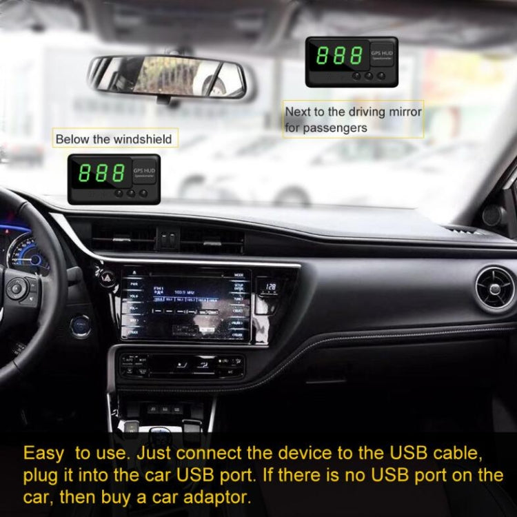 Kingneed C60 3inch Car HUD Head-up Display Car Speed Meter Universal Projection GPS Satellite Speed Measurement(Black) - Head Up Display System by Kingneed | Online Shopping South Africa | PMC Jewellery | Buy Now Pay Later Mobicred