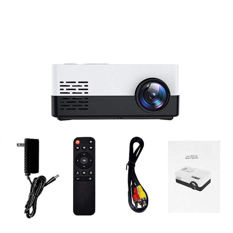 S261/J16 Home Mini HD 1080P Portable LED Projector, Support TF Card / AV / U Disk, Plug Specification:US Plug(White Black) - Mini Projector by PMC Jewellery | Online Shopping South Africa | PMC Jewellery | Buy Now Pay Later Mobicred