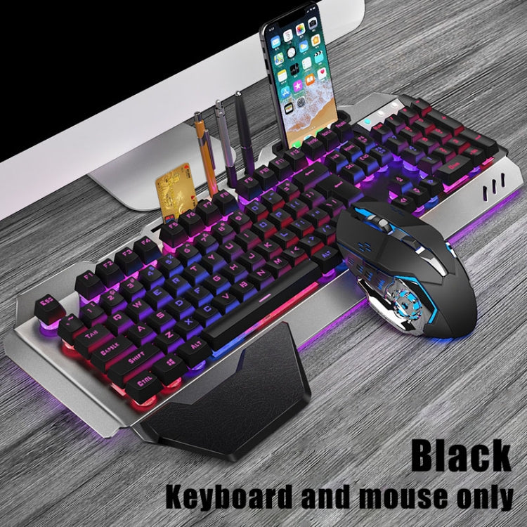 K680 Rechargeable Wireless Keyboard and Mouse Set(Black Mixed Color) - Wireless Keyboard by PMC Jewellery | Online Shopping South Africa | PMC Jewellery | Buy Now Pay Later Mobicred