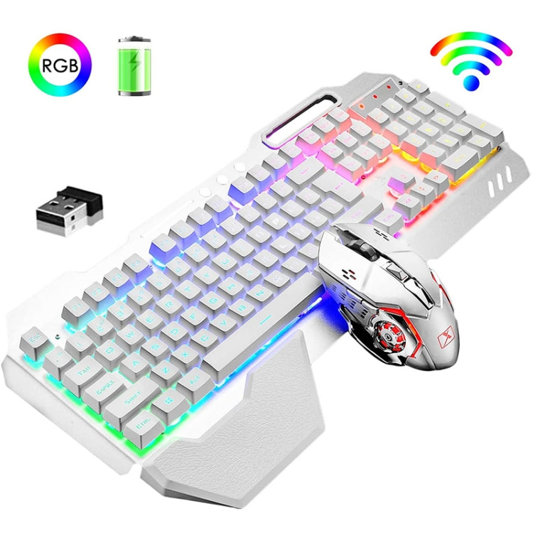 K680 RGB Rechargeable Gaming Wireless Keyboard and Mouse Set(White) - Wireless Keyboard by PMC Jewellery | Online Shopping South Africa | PMC Jewellery | Buy Now Pay Later Mobicred